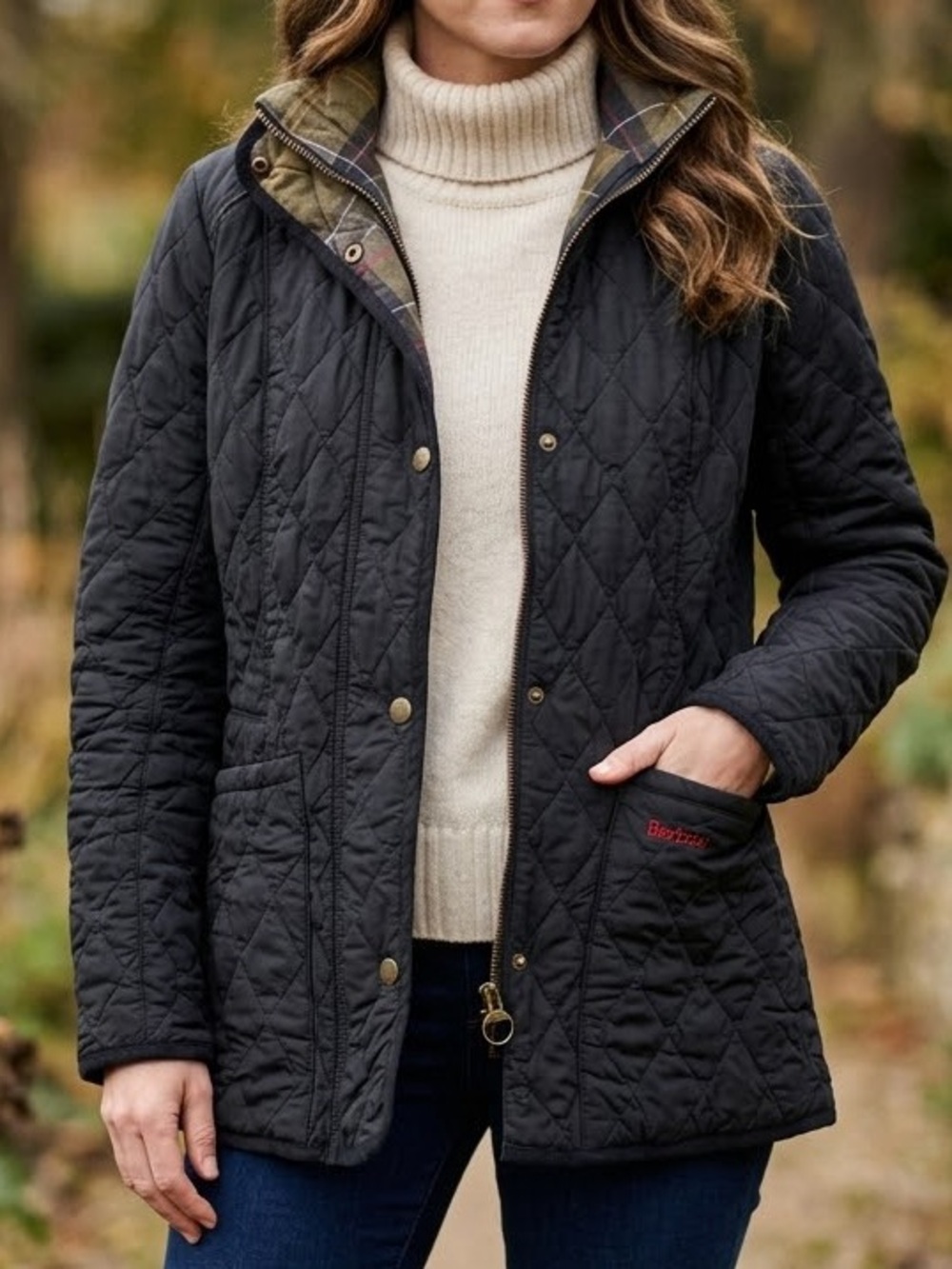 Barbour | Classic Tartan Polarquilt Utility Jacket | Black